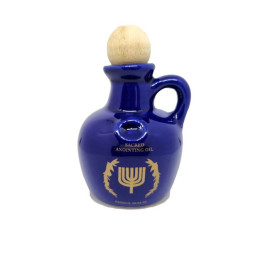 Botija Azul de Porcelana com �leo Sagrado da Un��o  (30ml.) Ex.30:22-33